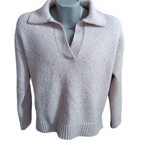 Vintage Men's Medium Sweater Wild Fable 90's Boucle Knit Pullover Beige